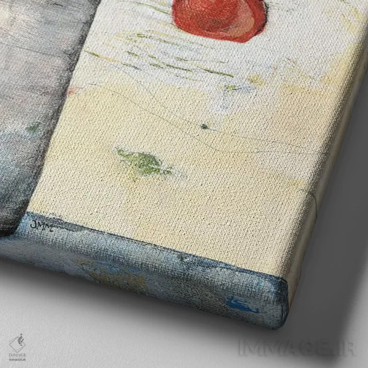 تابلو از باغ اثر جودی میجر - نمای نزدیک بافت بوم