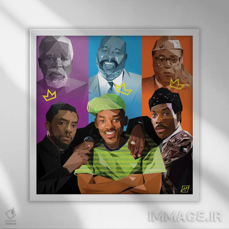 تابلو شاهزادهها پیش از پادشاهان اثر مایکل جرماین داوتی - نمای قابدار سفید