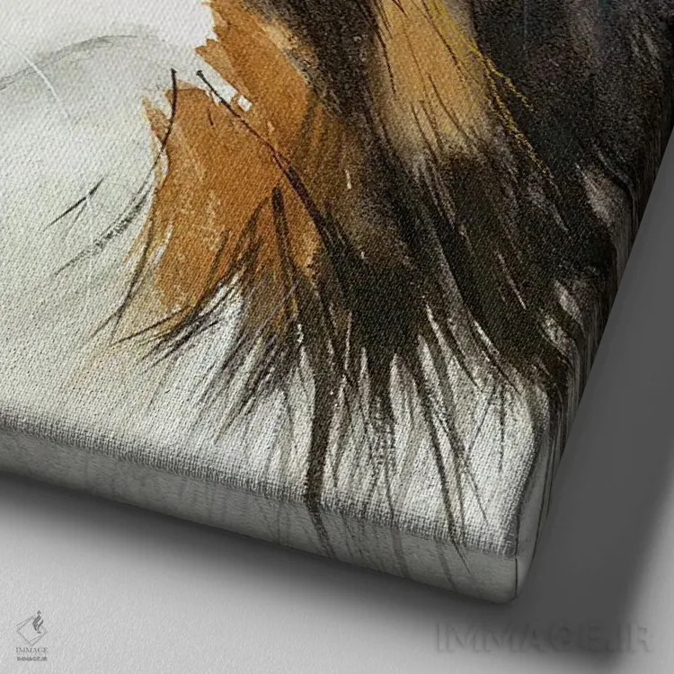 تابلو آزی فوقالعاده (سگ استرالیایی) اثر جودیت استاین - نمای نزدیک بافت بوم