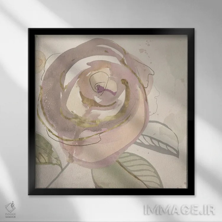 تابلو گل گلی II اثر جیکوب کیو - نمای قابدار مشکی