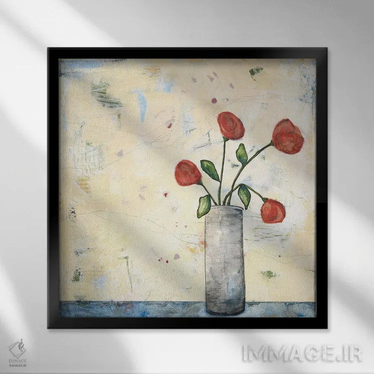 تابلو از باغ اثر جودی میجر - نمای قابدار مشکی