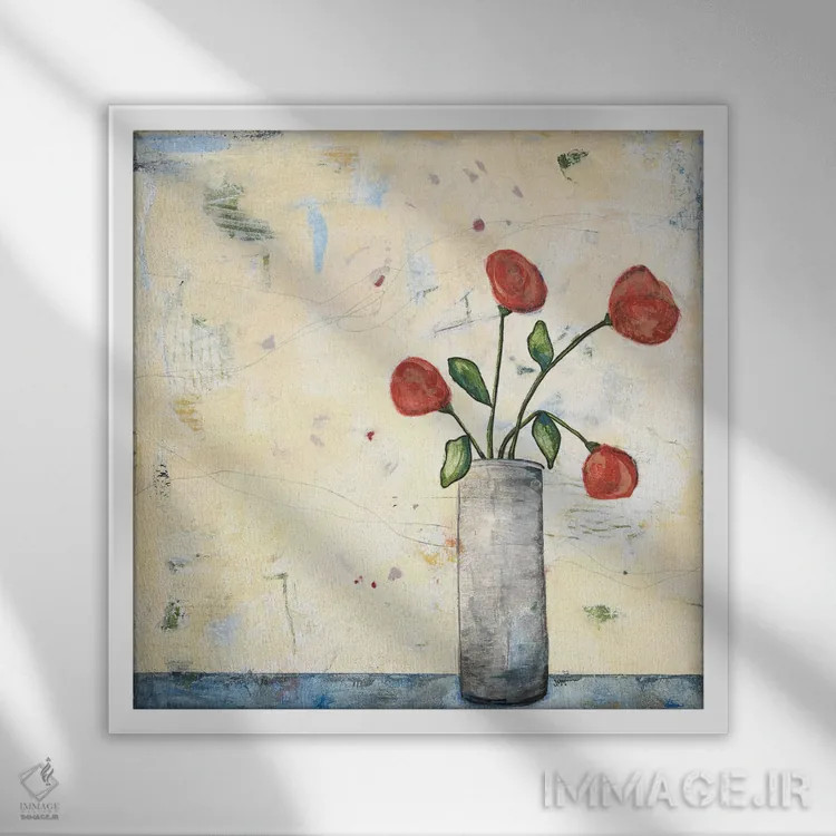 تابلو از باغ اثر جودی میجر - نمای قابدار سفید