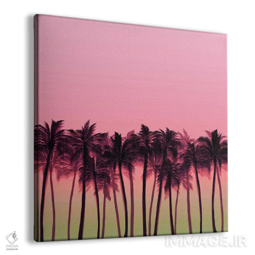 تابلو درختان نخل ساحلی ۵ (پررنگ) اثر جولیا دیسانو - نمای پرسپکتیو محصول