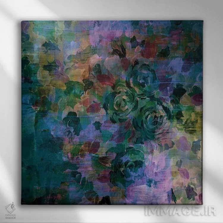 تابلو از پشت عینک صورتی ۲ اثر جولیا دیسانو - نمای روبهرو روی دیوار