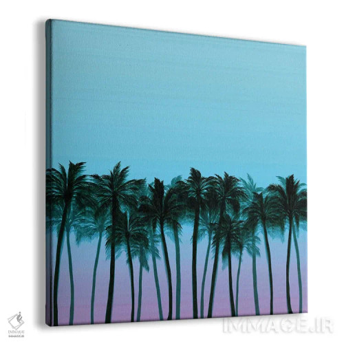 تابلو درختان نخل ساحلی ۸ (پررنگ) اثر جولیا دیسانو - نمای پرسپکتیو محصول