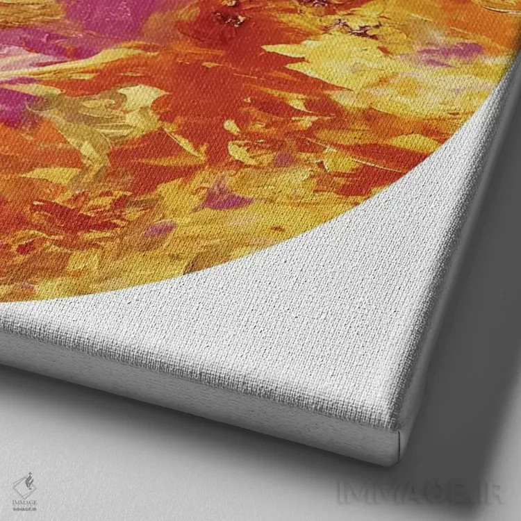 تابلو دایره پری دریایی I (اول) اثر جولیا دیسانو - نمای نزدیک بافت بوم