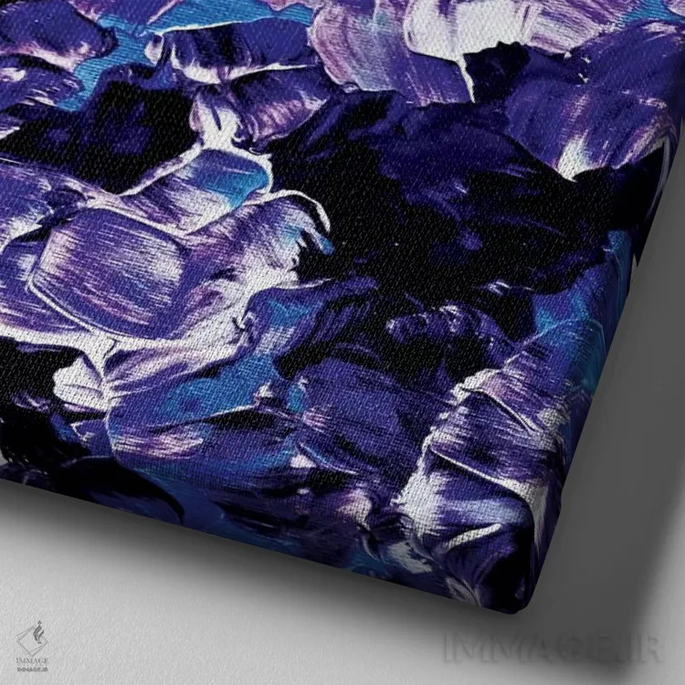 تابلو خیالپردازی گلها اثر جولیا دیسانو - نمای نزدیک بافت بوم