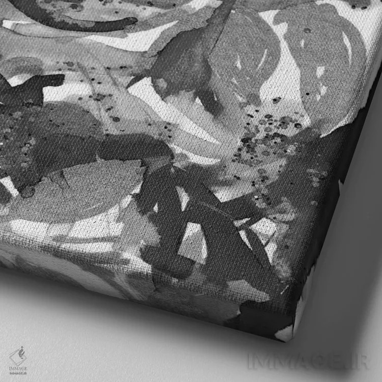 تابلو باغ نیمهشب اثر جولیا دیسانو - نمای نزدیک بافت بوم