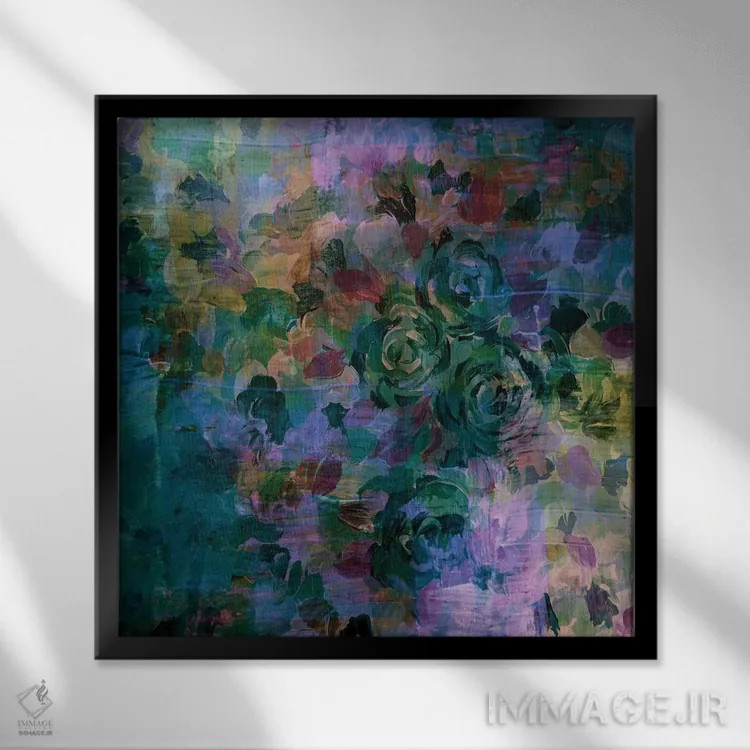 تابلو از پشت عینک صورتی ۲ اثر جولیا دیسانو - نمای قابدار مشکی