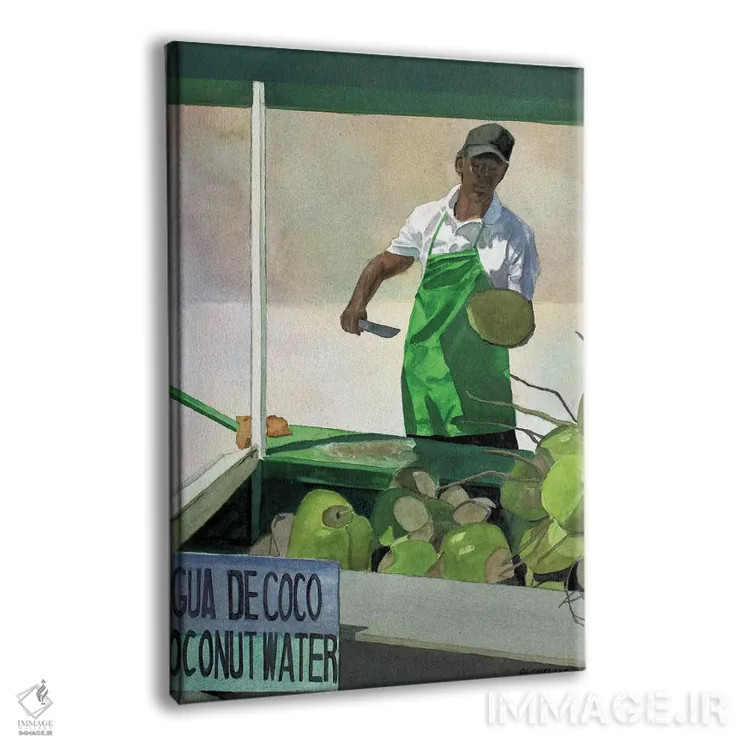 تابلو آب نارگیل (اسپانیایی) - نمای پرسپکتیو محصول