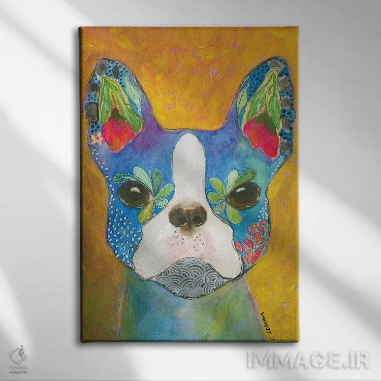 تابلو آبی بوستونی - نمای روبهرو روی دیوار