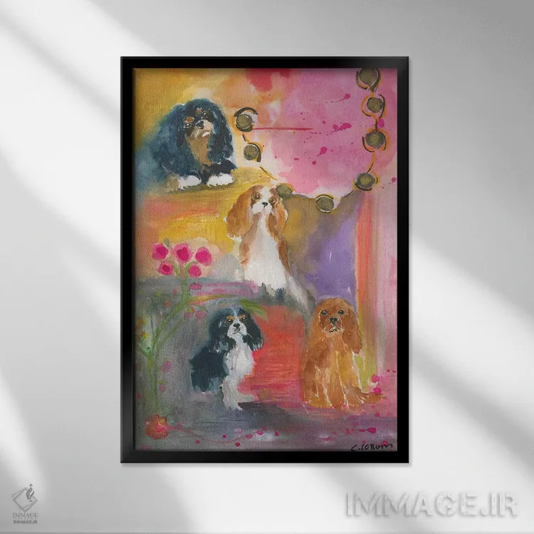 تابلو همیشه در میانه - نمای قابدار مشکی