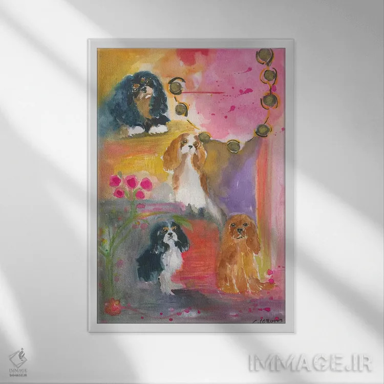 تابلو همیشه در میانه - نمای قابدار سفید