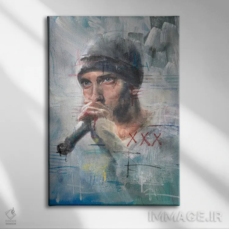 تابلو دکوراتیو ۸ مایل اثر کدی سن - نمای روبهرو روی دیوار