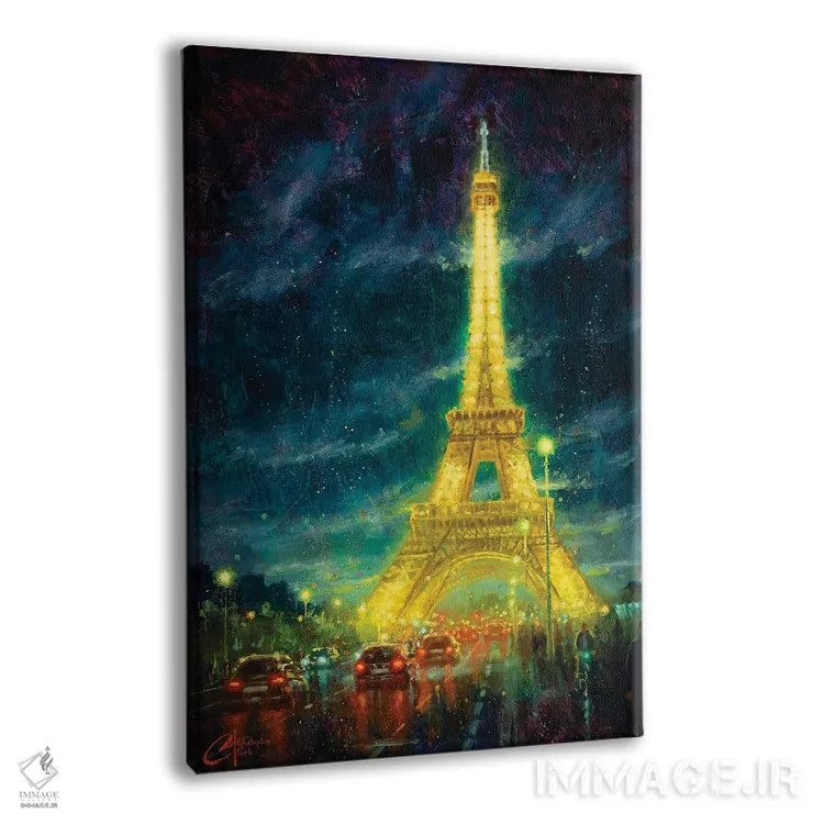 تابلو دکوراتیو Eiffel Tower Glow,پاریس، درخشش برج ایفل اثر کریستوفر کلارک - نمای پرسپکتیو محصول