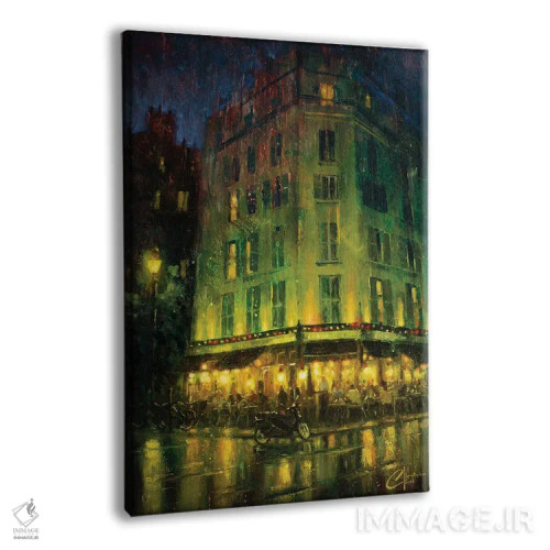 تابلو دکوراتیو Cafe Atmosphere,پاریس، حال و هوای کافه اثر کریستوفر کلارک - نمای پرسپکتیو محصول