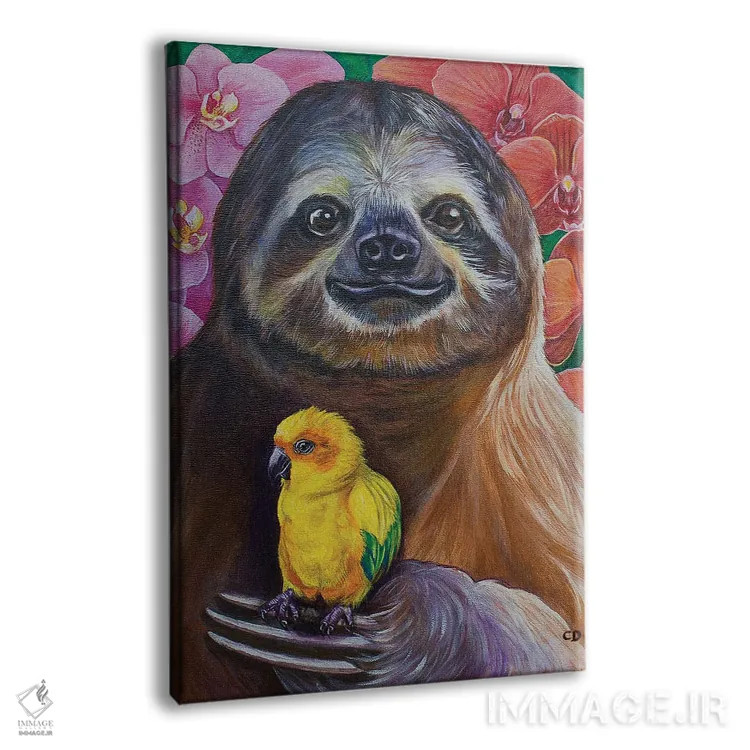 تابلو دکوراتیو سید تنبل اثر سیندی دودس - نمای پرسپکتیو محصول