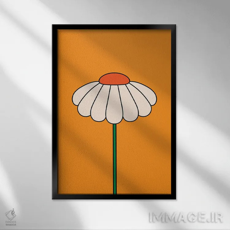 تابلو مدرن شکوفایی آوریل I اثر دیزاینز سرکا ۷۸ - نمای قابدار مشکی