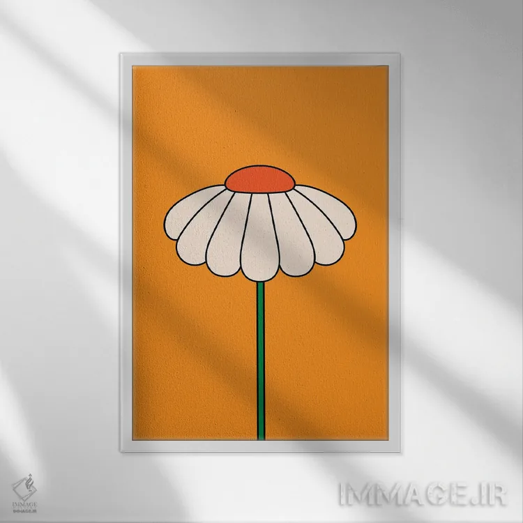 تابلو مدرن شکوفایی آوریل I اثر دیزاینز سرکا ۷۸ - نمای قابدار سفید