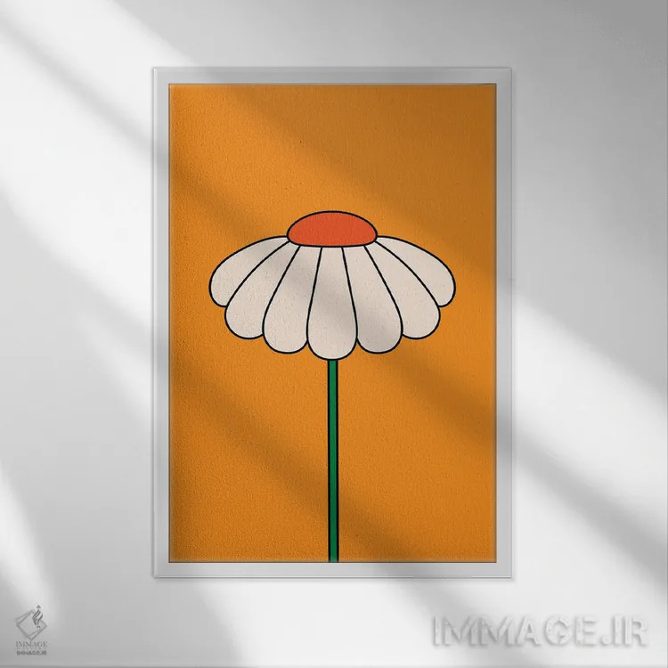 تابلو مدرن شکوفایی آوریل I اثر دیزاینز سرکا ۷۸ - نمای قابدار سفید