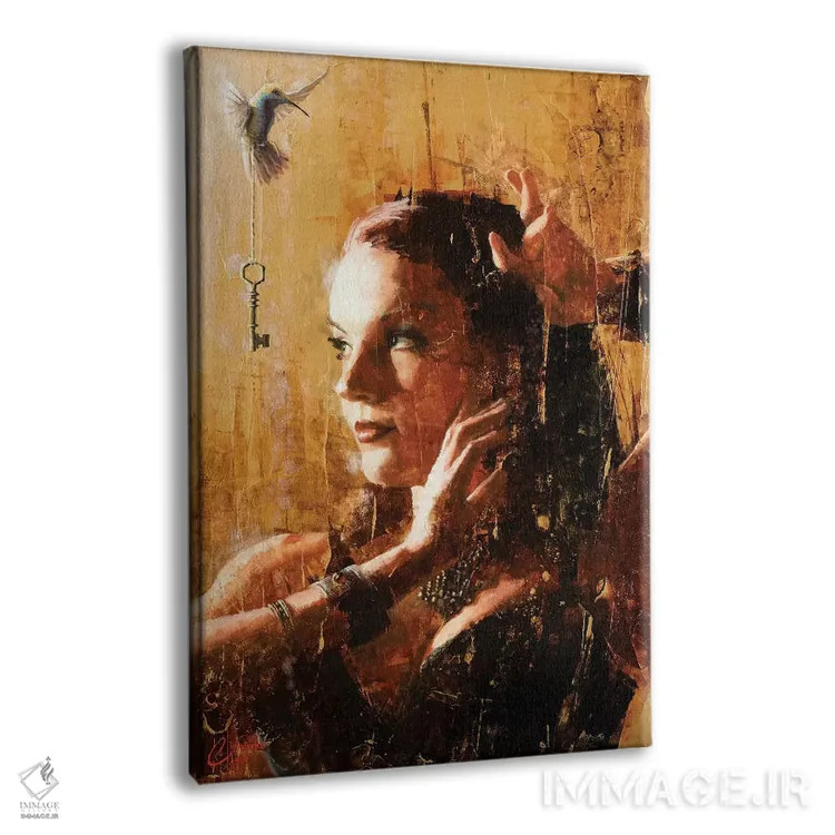 تابلو دکوراتیو خوش بختانه بی خبر اثر کریستوفر کلارک - نمای پرسپکتیو محصول