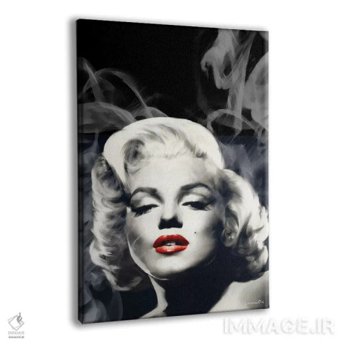 تابلو دکوراتیو مرلین لب سرخ در مه/دود اثر کریس کنسانی - نمای پرسپکتیو محصول