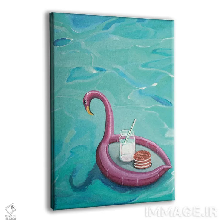 تابلو دکوراتیو کلوچه های اوریو سوپریم روی آب استخر شناور اثر سیسی گیدی - نمای پرسپکتیو محصول