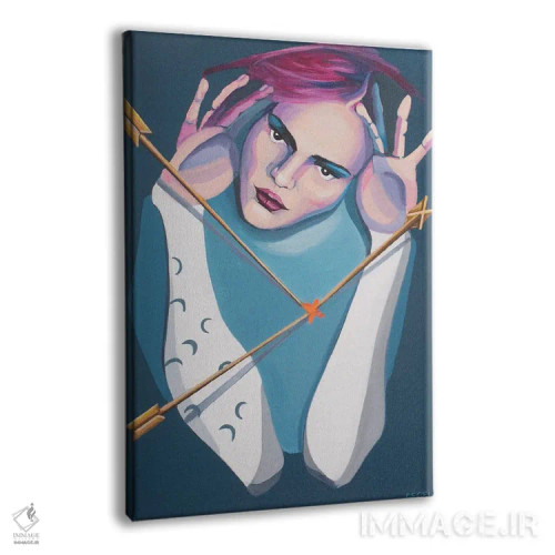 تابلو دکوراتیو زن با تیرها اثر سیسی گیدی - نمای پرسپکتیو محصول