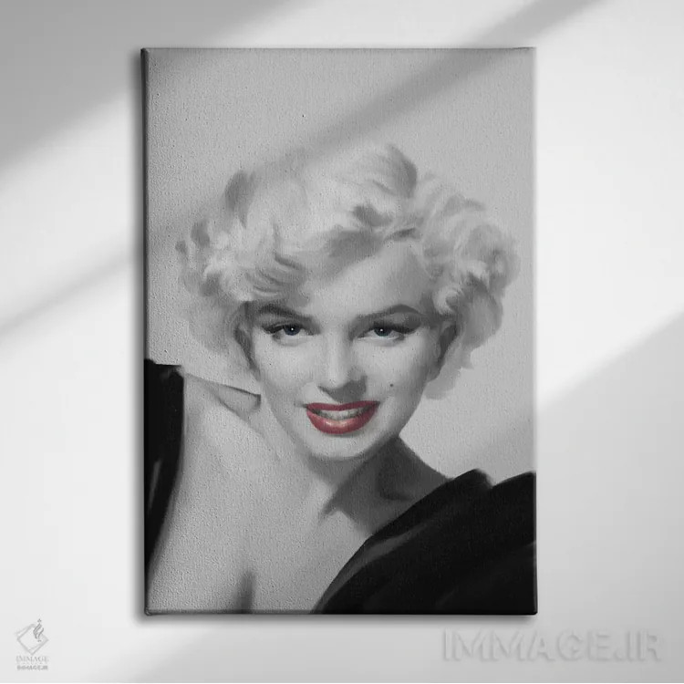 تابلو دکوراتیو نگاه لب های قرمز اثر کریس کنسانی - نمای روبهرو روی دیوار