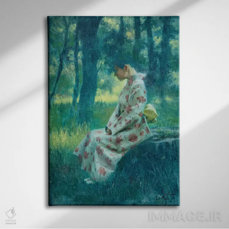 تابلو دکوراتیو آمیختگی اثر کریستوفر کلارک - نمای روبهرو روی دیوار