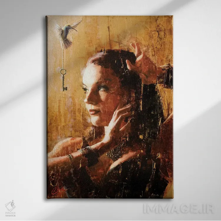 تابلو دکوراتیو خوش بختانه بی خبر اثر کریستوفر کلارک - نمای روبهرو روی دیوار