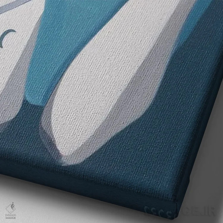 تابلو دکوراتیو زن با تیرها اثر سیسی گیدی - نمای نزدیک بافت بوم