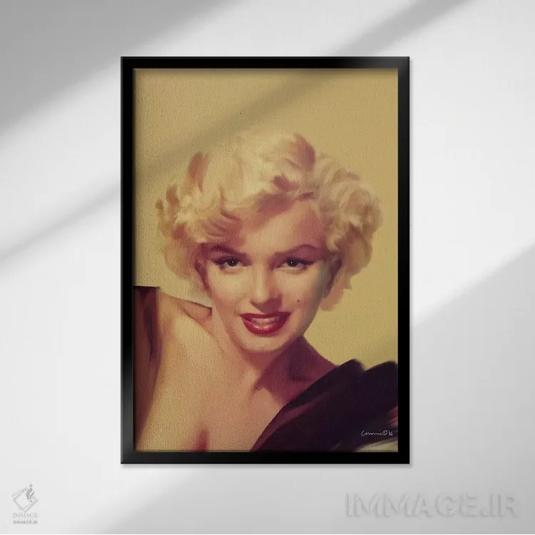 تابلو دکوراتیو نگاه طلایی اثر کریس کنسانی - نمای قابدار مشکی