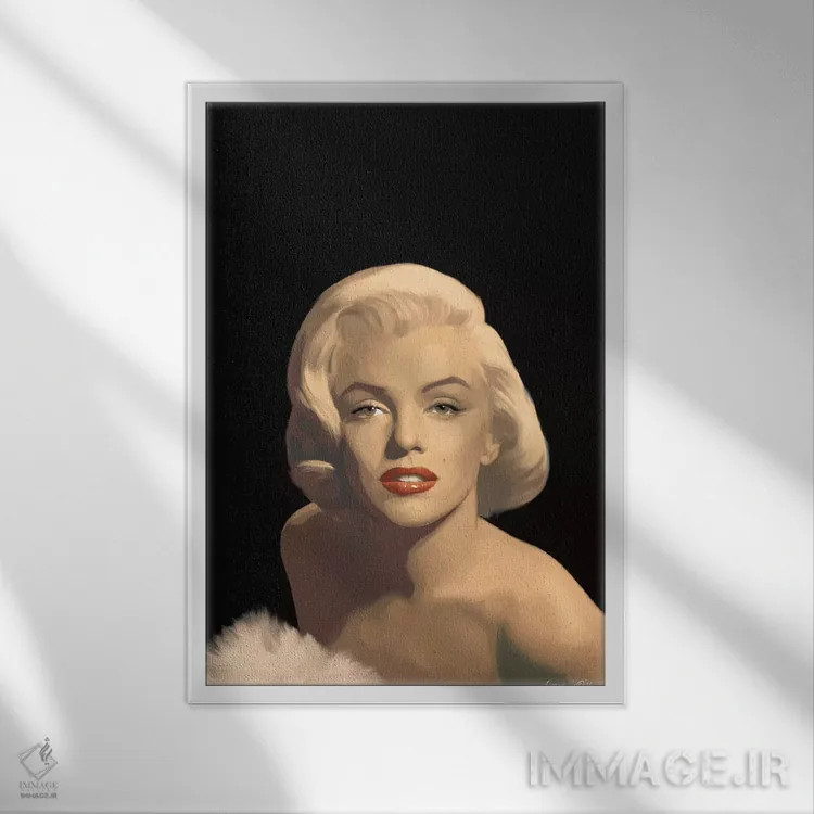 تابلو دکوراتیو زیبایی کلاسیک در لباس مشکی اثر کریس کنسانی - نمای قابدار سفید