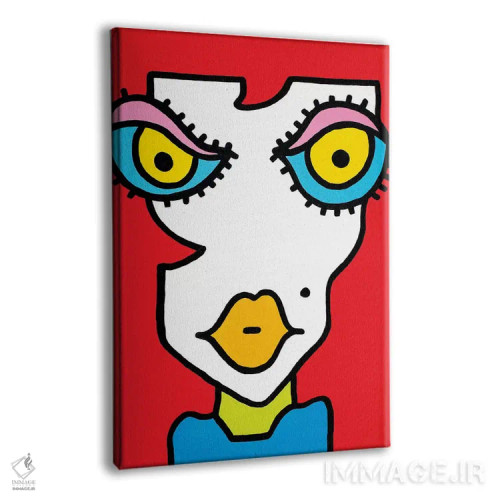 تابلو دکوراتیو مو قرمز ۱ اثر بیلی آرتیست - نمای پرسپکتیو محصول