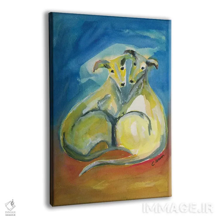 تابلو دکوراتیو سگان نور مهتاب اثر کانی کالم - نمای پرسپکتیو محصول