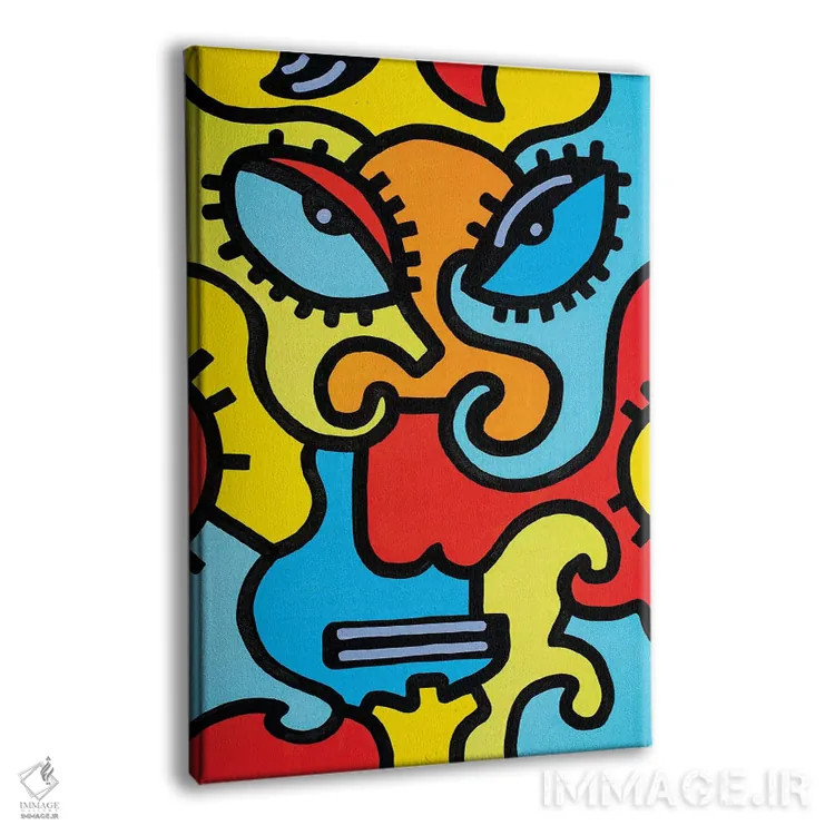 تابلو دکوراتیو نقاب شانگهای اثر بیلی آرتیست - نمای پرسپکتیو محصول