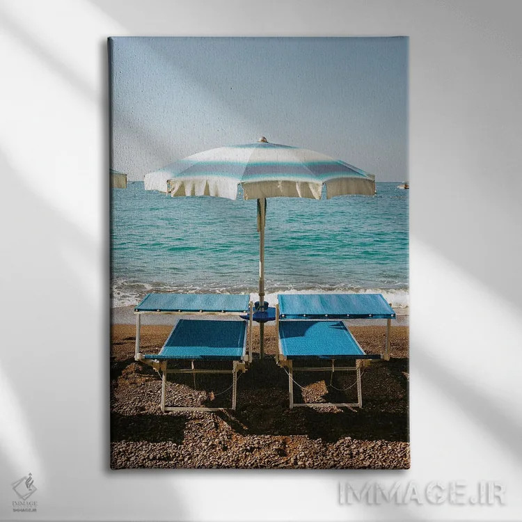 تابلو دکوراتیو ساحل پوزیتانو شماره چهار روی فیلم اثر بثانی یانگ - نمای روبهرو روی دیوار