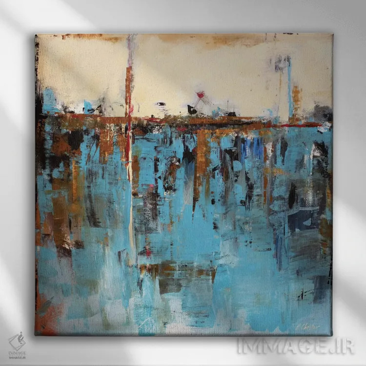 تابلو دکوراتیو یک روز در دریاچه اثر رباورهاا کریستوا - نمای روبهرو روی دیوار