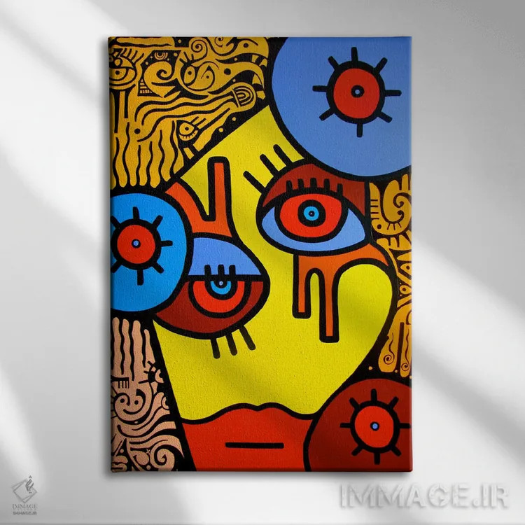 تابلو دکوراتیو روزی اثر بیلی آرتیست - نمای روبهرو روی دیوار