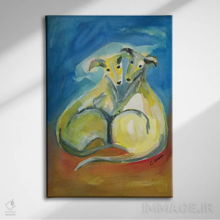 تابلو دکوراتیو سگان نور مهتاب اثر کانی کالم - نمای روبهرو روی دیوار