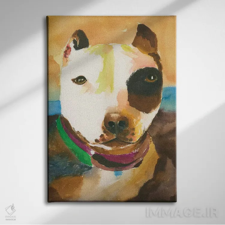 تابلو دکوراتیو پیت بول شماره ۱ اثر کانی کالم - نمای روبهرو روی دیوار