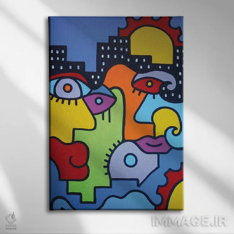 تابلو دکوراتیو تابستان در شهر ۲ اثر بیلی آرتیست - نمای روبهرو روی دیوار