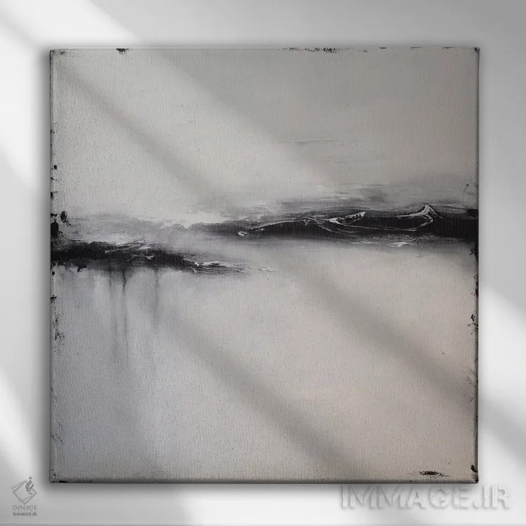 تابلو دکوراتیو ساحل تنها اثر رباورهاا کریستوا - نمای روبهرو روی دیوار