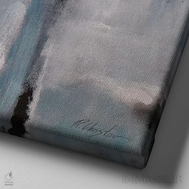 تابلو دکوراتیو باران اثر رباورهاا کریستوا - نمای نزدیک بافت بوم