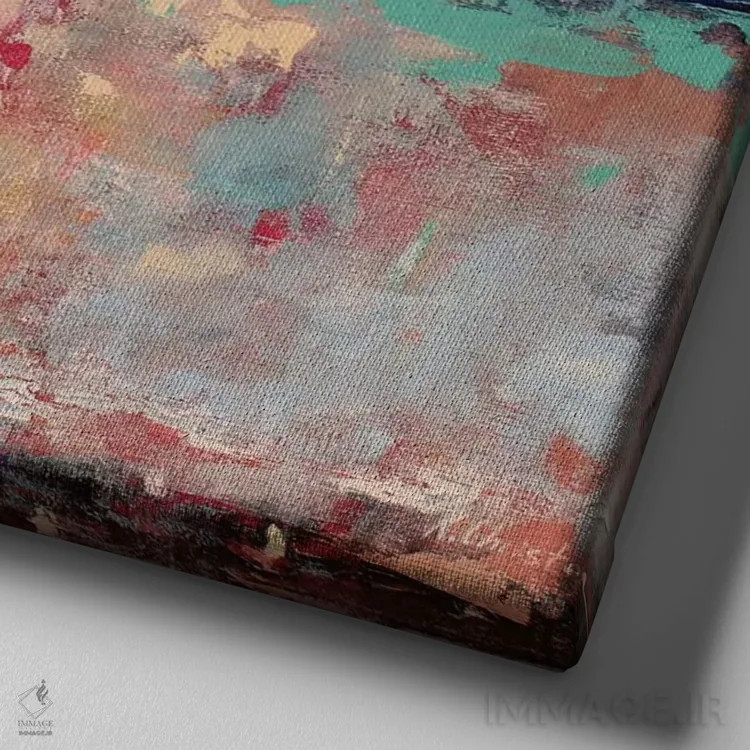 تابلو دکوراتیو در رویا اثر رباورهاا کریستوا - نمای نزدیک بافت بوم