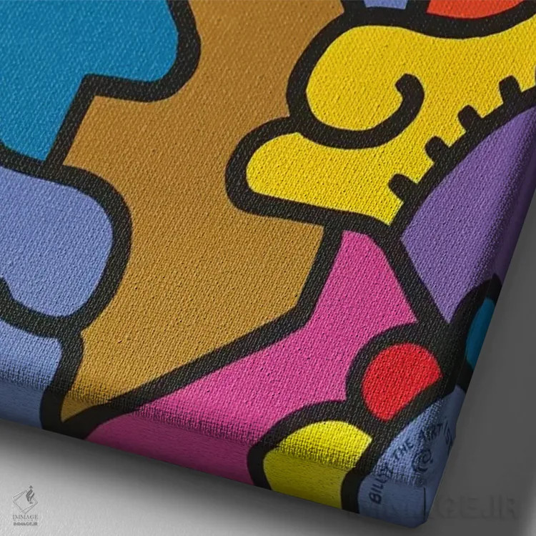 تابلو دکوراتیو اسپولتو اثر بیلی آرتیست - نمای نزدیک بافت بوم