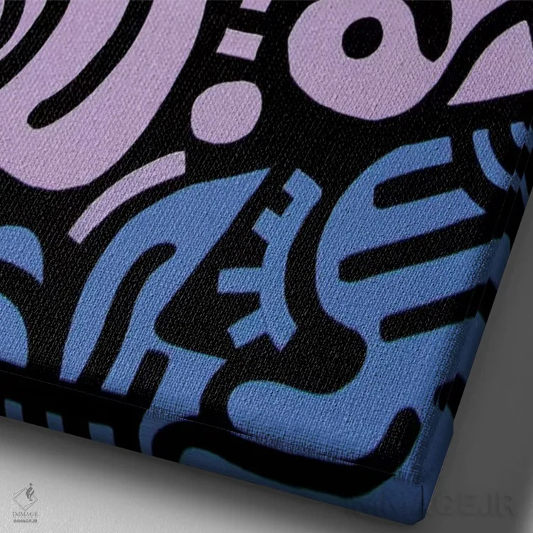 تابلو دکوراتیو انعکاس ها اثر بیلی آرتیست - نمای نزدیک بافت بوم