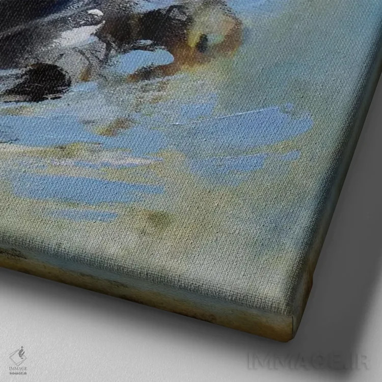 تابلو دکوراتیو شور دو اثر رباورهاا کریستوا - نمای نزدیک بافت بوم