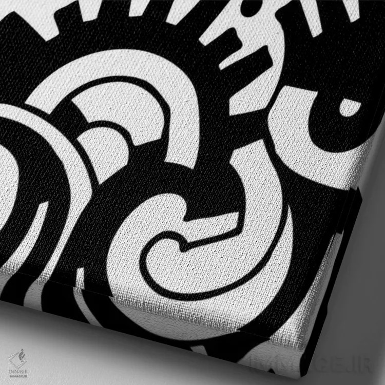 تابلو دکوراتیو چشم تو را می بیند اثر بیلی آرتیست - نمای نزدیک بافت بوم